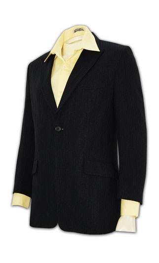 NSD-ST-01 ：亮質幼領西裝褸 男士西裝外套 黑色西裝 上班西裝 條紋西裝 訂造西裝外套