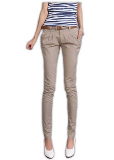 ST-WXF804 ：印衫女裝貼身褶皺套裝生產商 女裝西褲 買 有褶西裝褲 休閒女西褲 辦公室OL西